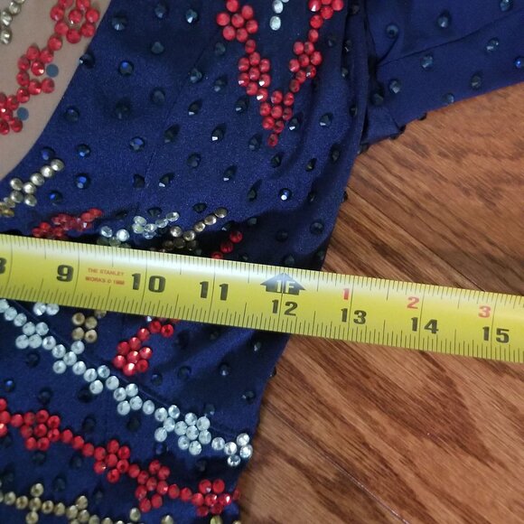 Latin dance competition dress, size S - Picture 6 of 13